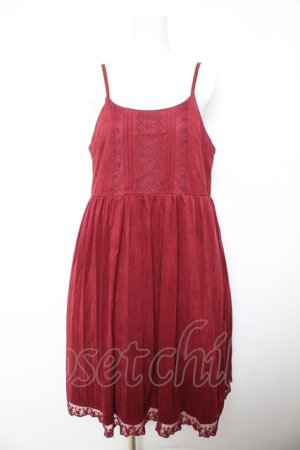 画像: axes femme / スエードタッチキャミチュニ  ワイン Y-26-02-01-053-AX-OP-SZ-ZY