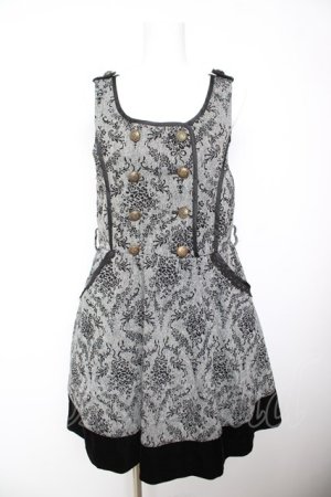 画像: axes femme / ティペット付きW釦ワンピース M 黒 Y-26-02-01-054-AX-OP-SZ-ZY