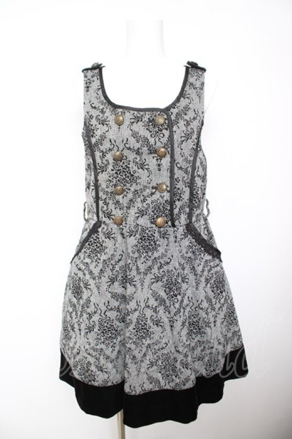 画像1: axes femme / ティペット付きW釦ワンピース M 黒 Y-26-02-01-054-AX-OP-SZ-ZY (1)