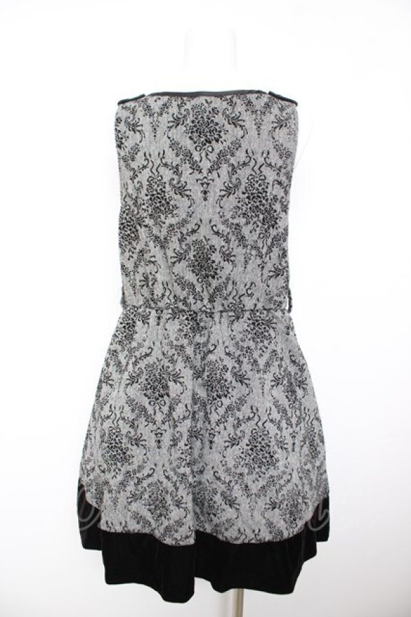 画像2: axes femme / ティペット付きW釦ワンピース M 黒 Y-26-02-01-054-AX-OP-SZ-ZY (2)