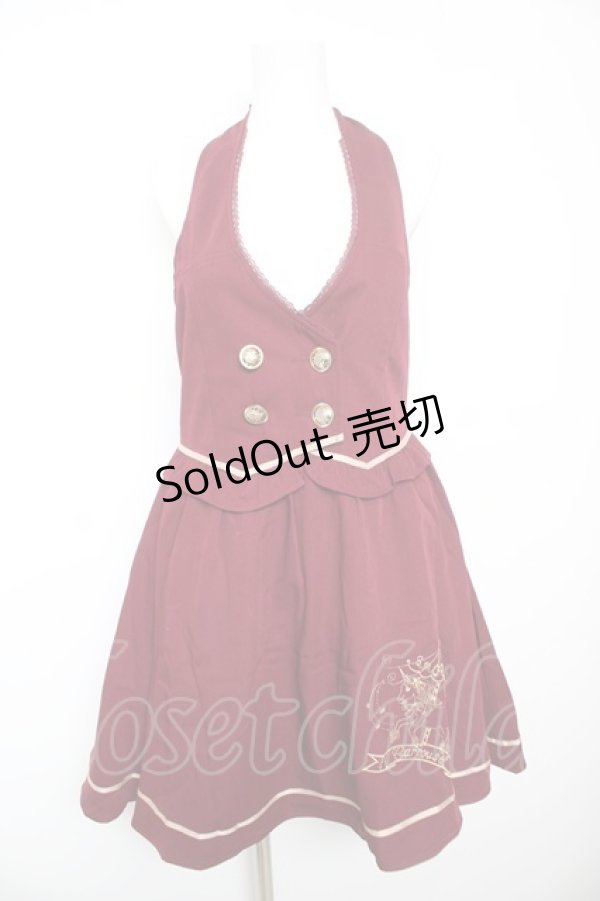 画像1: axes femme POETIQUE / カルーセル刺繍ジャンパースカート  ワイン Y-26-02-01-055-AX-OP-SZ-ZY (1)