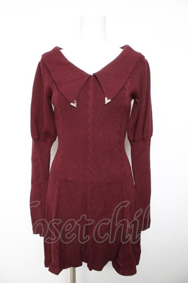 画像1: EATME / マトンスリーブニットワンピース  レッド Y-26-02-01-057-LO-OP-SA-ZY (1)