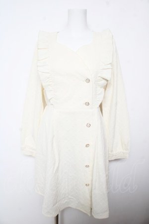 画像: axes femme POETIQUE / ハートジャカードミニワンピース  生成り Y-26-02-01-060-AX-OP-SZ-ZY