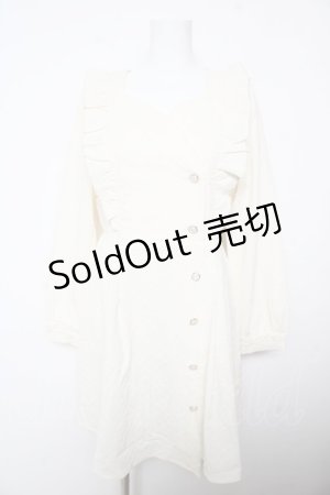 画像: axes femme POETIQUE / ハートジャカードミニワンピース  生成り Y-26-02-01-060-AX-OP-SZ-ZY