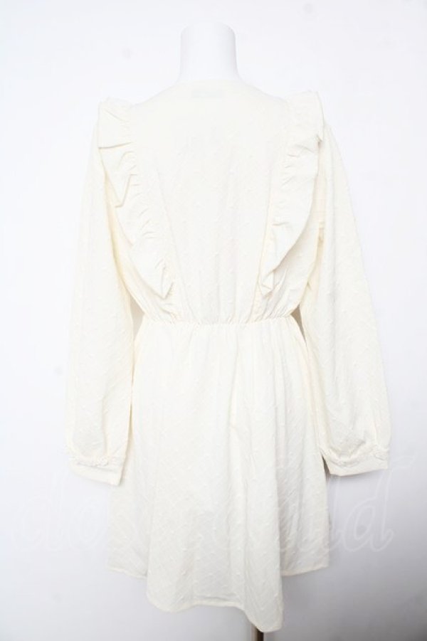 画像2: axes femme POETIQUE / ハートジャカードミニワンピース  生成り Y-26-02-01-060-AX-OP-SZ-ZY (2)