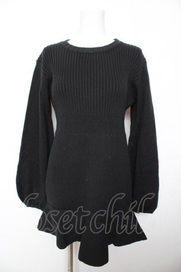 画像1: Bubbles / ニットワンピース  黒 Y-26-02-01-061-CA-OP-SZ-ZY (1)