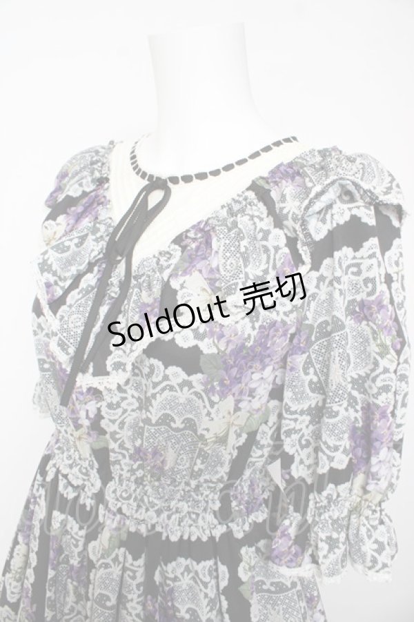画像3: Melody BasKet / Violet laceヨーク切替ワンピース M ブラック Y-26-02-01-064-LO-OP-IG-ZY (3)