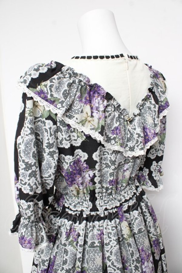 画像5: Melody BasKet / Violet laceヨーク切替ワンピース M ブラック Y-26-02-01-064-LO-OP-IG-ZY (5)