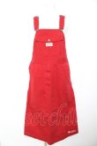 画像1: PINK HOUSE / 裾ロゴptオーバーオールジャンパースカート M 赤 Y-26-02-01-066-LO-OP-SZ-ZY (1)