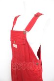 画像3: PINK HOUSE / 裾ロゴptオーバーオールジャンパースカート M 赤 Y-26-02-01-066-LO-OP-SZ-ZY (3)