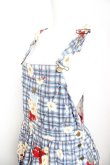 画像3: PINK HOUSE / ギンガムひなぎくブーケ柄サロペット F 青 Y-26-02-01-068-LO-OP-SZ-ZY (3)