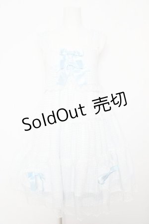 画像: BABY, THE STARS SHINE BRIGHT / Fluffy Gingham Heart ベビードール  サックス Y-26-02-01-071-BA-OP-SZ-ZY