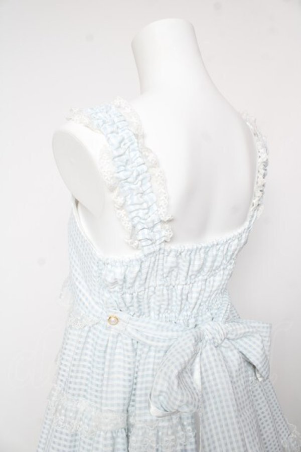 画像5: BABY, THE STARS SHINE BRIGHT / Fluffy Gingham Heart ベビードール  サックス Y-26-02-01-071-BA-OP-SZ-ZY (5)