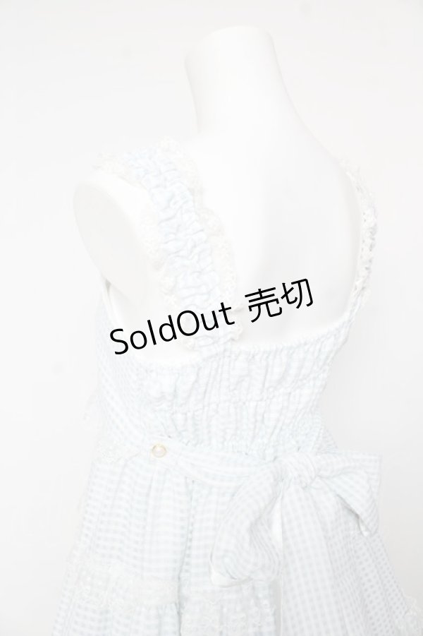 画像5: BABY, THE STARS SHINE BRIGHT / Fluffy Gingham Heart ベビードール  サックス Y-26-02-01-071-BA-OP-SZ-ZY (5)