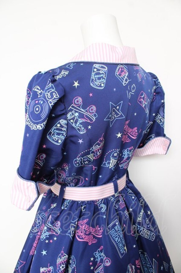 画像5: Angelic Pretty / Neon Star Dinerワンピース  紺 Y-26-02-01-073-AP-OP-SZ-ZY (5)