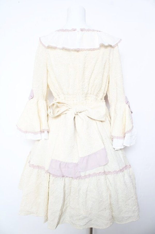 画像2: axes femme kawaii / メアリー姫袖ドレス  生成り Y-26-02-01-081-AX-OP-SZ-ZY (2)