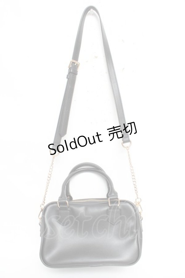 画像2: LIZ LISA / キルティングリボンチャームポシェット  黒 Y-26-02-01-009-LO-BG-SZ-ZY (2)