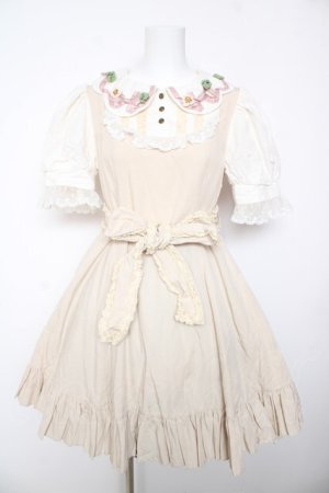 画像: Hoshibako Works / 四つ葉のクローバーワンピース M ベージュ Y-26-02-01-086-LO-OP-SZ-ZY