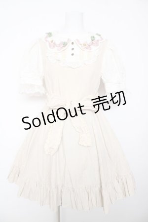 画像: Hoshibako Works / 四つ葉のクローバーワンピース M ベージュ Y-26-02-01-086-LO-OP-SZ-ZY