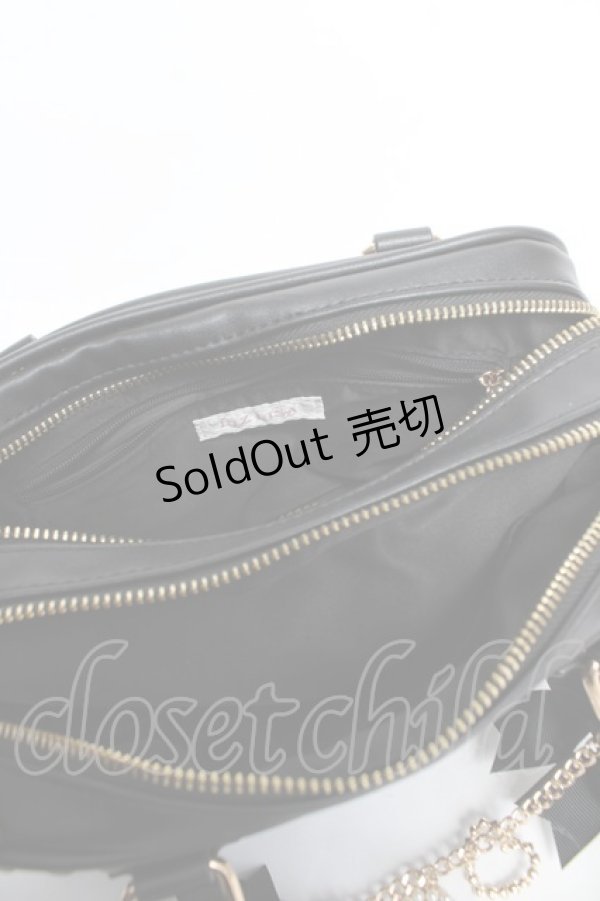 画像3: LIZ LISA / キルティングリボンチャームポシェット  黒 Y-26-02-01-009-LO-BG-SZ-ZY (3)