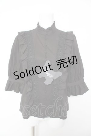 画像: Sheglit / "Florence"フリルブラウス M 黒 Y-26-02-01-010-EL-BL-SZ-ZY