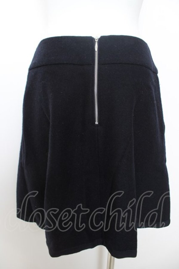 画像2: Jane Marple Dans Le Salon / グログランラインウールスカート  ネイビー Y-26-02-01-091-JM-SK-SZ-ZY (2)