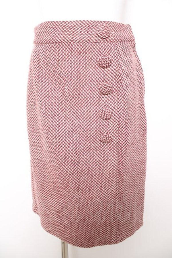 画像1: an another angelus / ツイード風スカート  赤 Y-26-02-01-092-CA-SK-SZ-ZY (1)