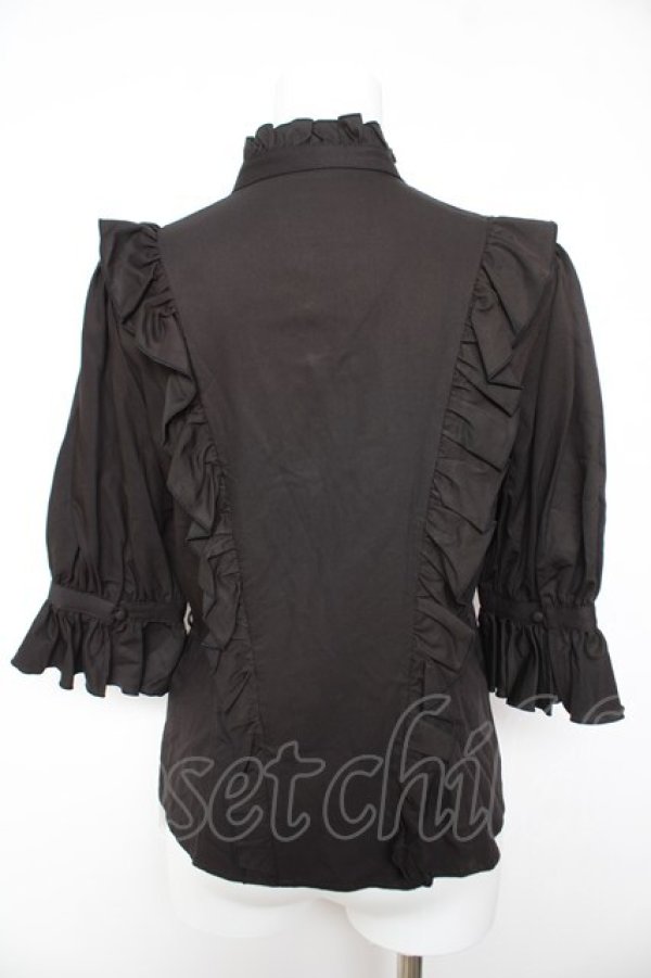 画像2: Sheglit / "Florence"フリルブラウス M 黒 Y-26-02-01-010-EL-BL-SZ-ZY (2)