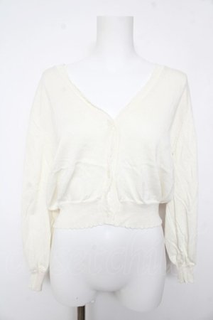 画像: F&A / UVカットVネックニットカーディガン F オフホワイイト Y-26-02-01-014-LO-TO-SZ-ZY