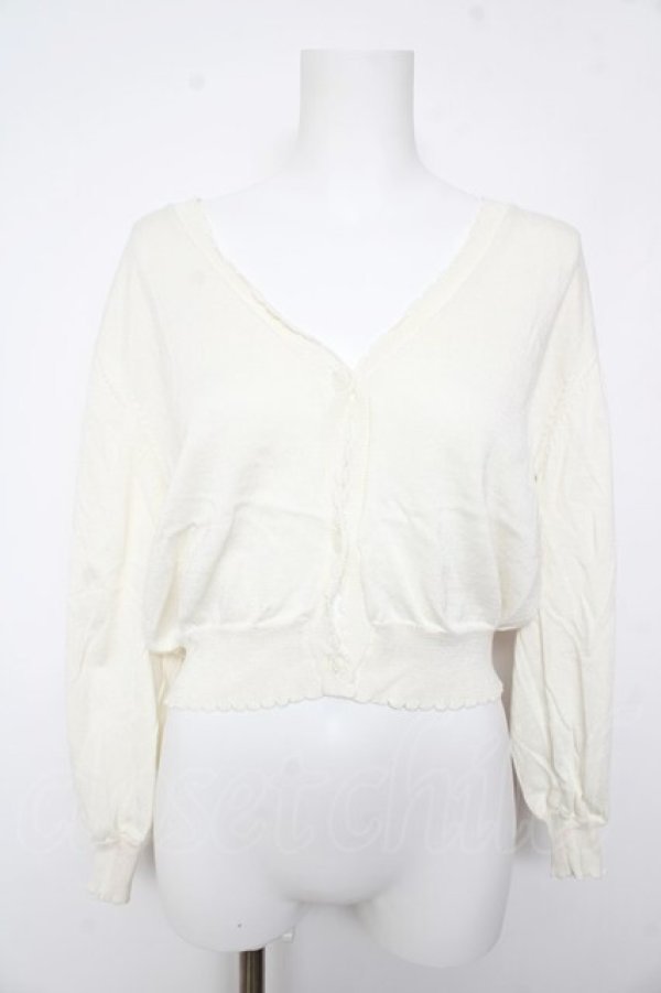 画像1: F&A / UVカットVネックニットカーディガン F オフホワイイト Y-26-02-01-014-LO-TO-SZ-ZY (1)