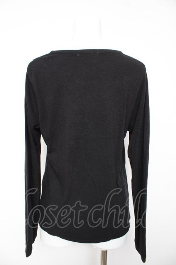 画像2: axes femme / 切替ポケット付Aラインカーディガン M 黒 Y-26-02-01-021-AX-TO-SZ-ZY (2)