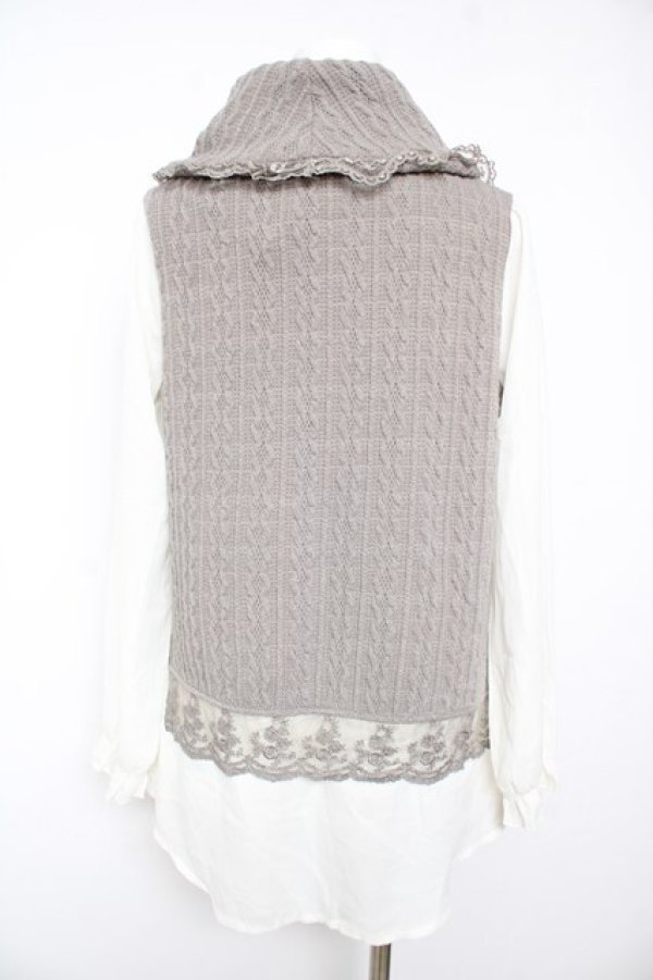 画像2: axes femme / 重ね着風ニット  グレー Y-26-02-01-024-AX-TO-SZ-ZY (2)