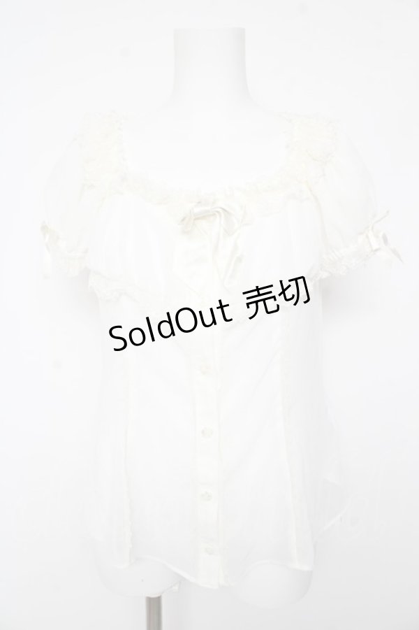 画像1: Angelic Pretty / Lovelyスクエアブラウス  白 Y-26-02-01-026-AP-BL-SZ-ZY (1)