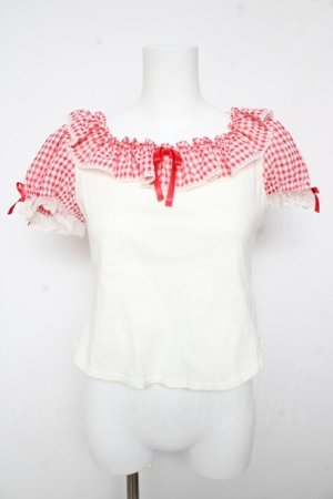 画像: Angelic Pretty / ふんわりパフェカットソー  オフ×赤 Y-26-02-01-033-AP-TO-SZ-ZY