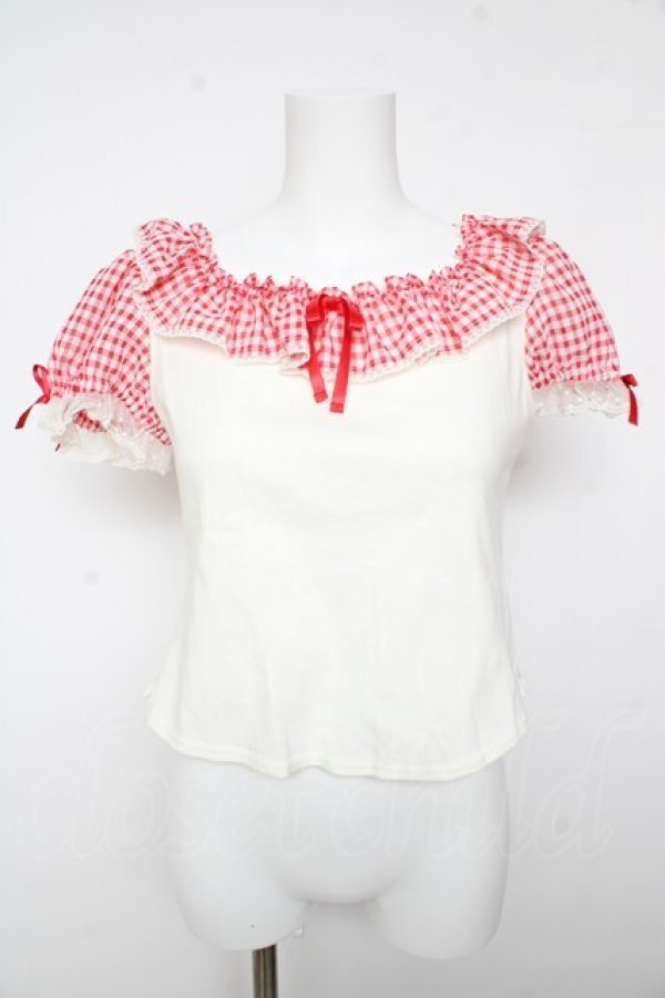 画像1: Angelic Pretty / ふんわりパフェカットソー  オフ×赤 Y-26-02-01-033-AP-TO-SZ-ZY (1)