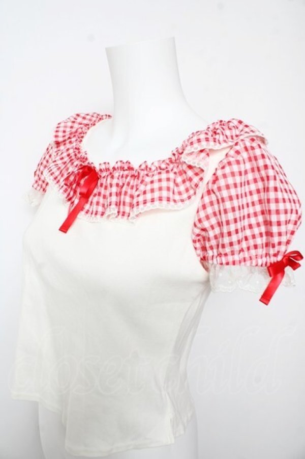 画像3: Angelic Pretty / ふんわりパフェカットソー  オフ×赤 Y-26-02-01-033-AP-TO-SZ-ZY (3)