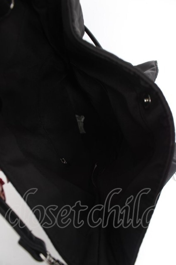 画像3: DearMyLove / ハートキルティング巾着リュック  黒 Y-26-02-04-045-EL-BG-SZ-ZY (3)