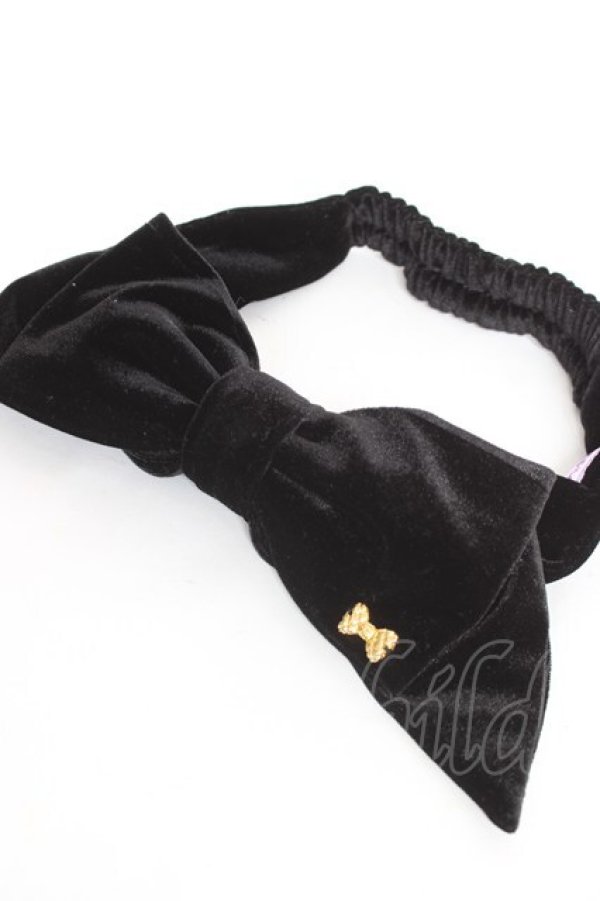 画像1: Angelic Pretty / Lady Ribbonヘアバンド  黒 Y-26-02-04-050-AP-AC-SZ-ZY (1)