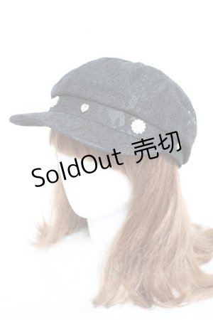 画像: DearMyLoveRose / アソートビジューレースキャスケット  黒 Y-26-02-04-051-EL-AC-SZ-ZY