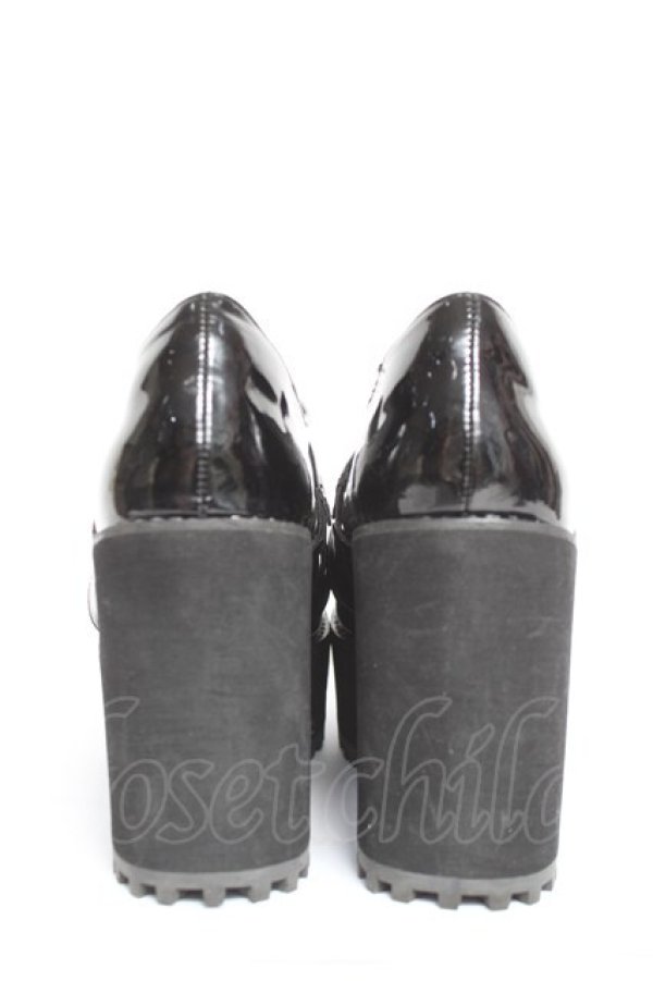 画像3: majoretty / ハートビジュー厚底サンダル  黒 Y-26-02-04-060-LO-SH-SZ-ZY (3)