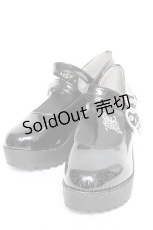 画像: LOVEHUNTER / ハートリングダブルベルトパンプス S 黒 Y-26-02-04-063-LO-SH-SZ-ZY