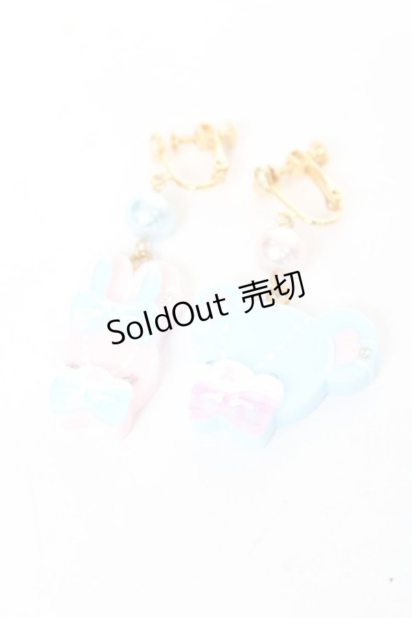 画像1: Angelic Pretty / Toyboxフレンズイヤリング  ピンク×サックス Y-26-02-04-007-AP-AC-SZ-ZY (1)