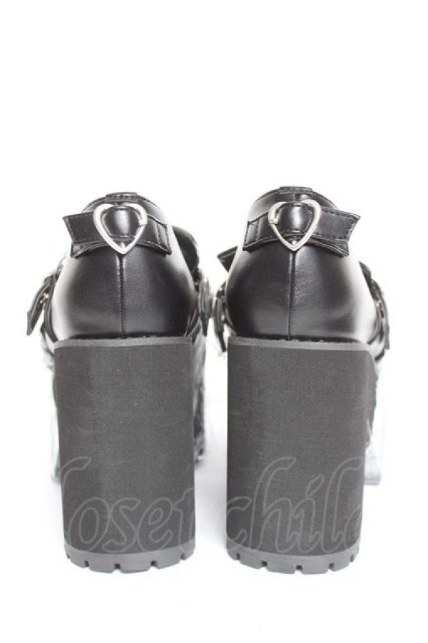 画像3: CHELEAP / クロスベルトリングビジューパンプス M 黒 Y-26-02-04-065-LO-SH-SZ-ZY (3)