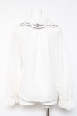画像2: Amavel / ティーセット刺繍入りジャボ付きブラウス F ラベンダー Y-26-02-04-067-CA-BL-SZ-ZY (2)