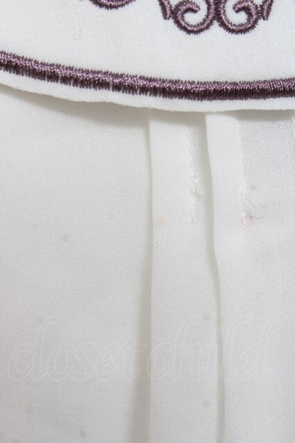 画像3: Amavel / ティーセット刺繍入りジャボ付きブラウス F ラベンダー Y-26-02-04-067-CA-BL-SZ-ZY (3)