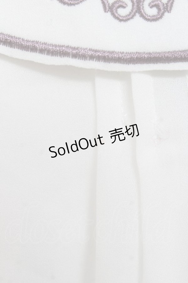 画像3: Amavel / ティーセット刺繍入りジャボ付きブラウス F ラベンダー Y-26-02-04-067-CA-BL-SZ-ZI (3)