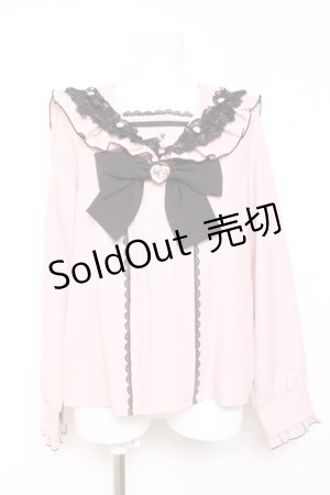 画像: DearMyLove / ハートリボンたっぷりフリルセーラーブラウス L ピンク Y-26-02-04-069-EL-BL-SZ-ZY