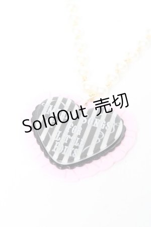 画像: Angelic Pretty / MELODY TOYSハートネックレス（2022年）  黒×ピンク Y-26-02-04-008-AP-AC-SZ-ZY