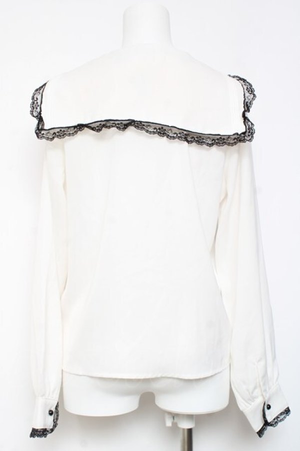 画像2: MA*RS / レースラインセーラーブラウス  白 Y-26-02-04-070-EL-BL-SZ-ZY (2)