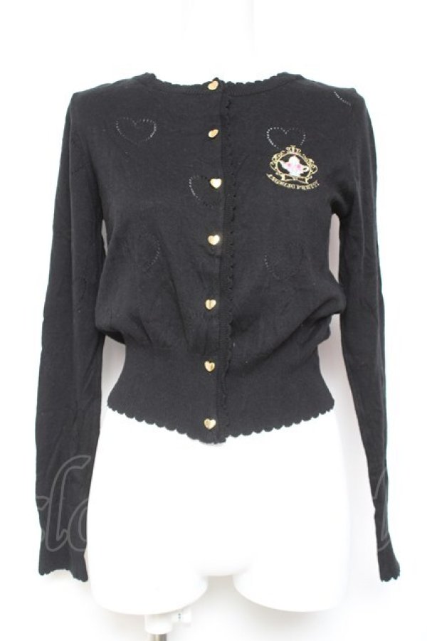 画像1: Angelic Pretty / Wonder Tea Pot刺繍ニットカーディガン  黒 Y-26-02-04-071-AP-TO-SZ-ZY (1)